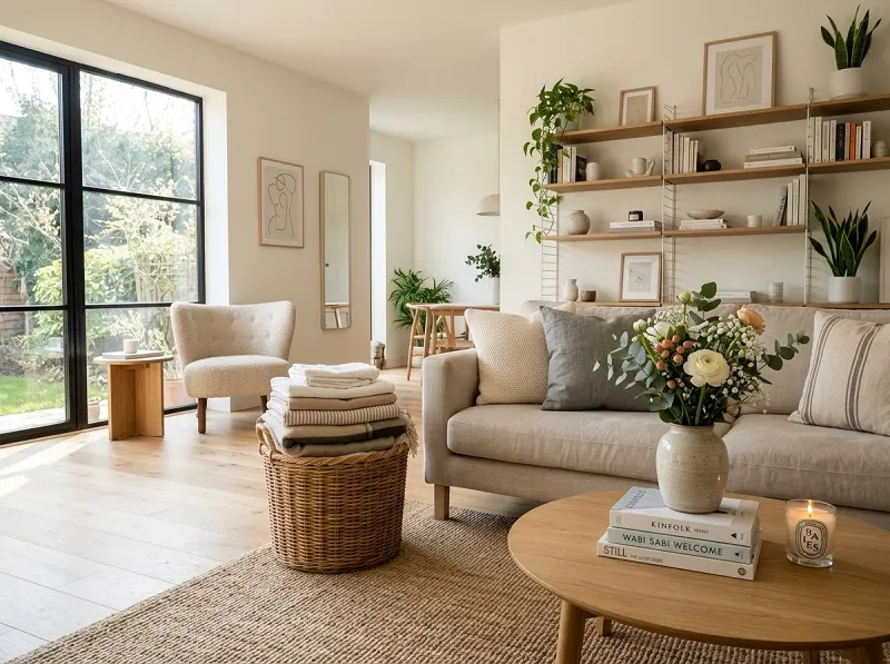 Self-Care Sunday Routine: A Simple Guide to Reset 3 Minimalist living room organized