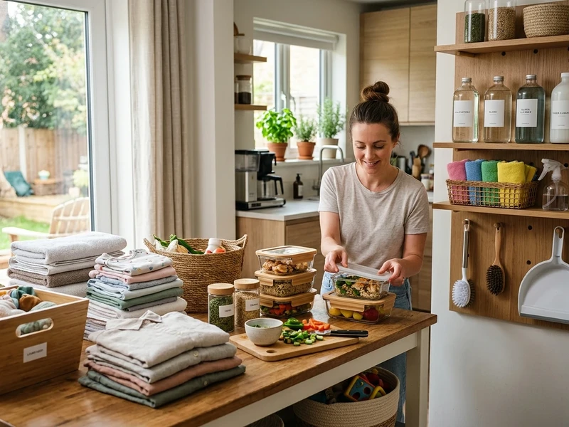 daily routine stay at home moms batch tasks